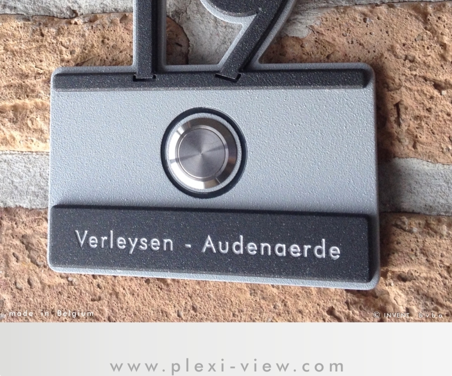 HOUSE SIGN NAME DOORBELL ALUMINIUM SHADOW 03